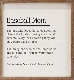 Baseball Mom White